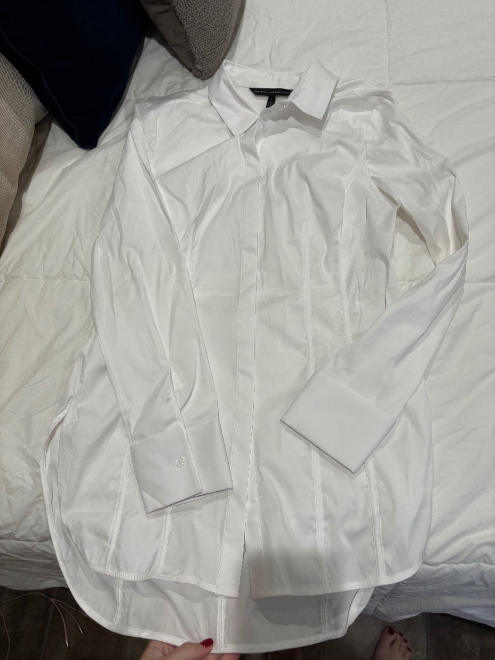 White House Black Market button down top
